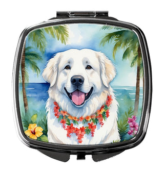 Great Pyrenees Luau Folding Compact Mirror