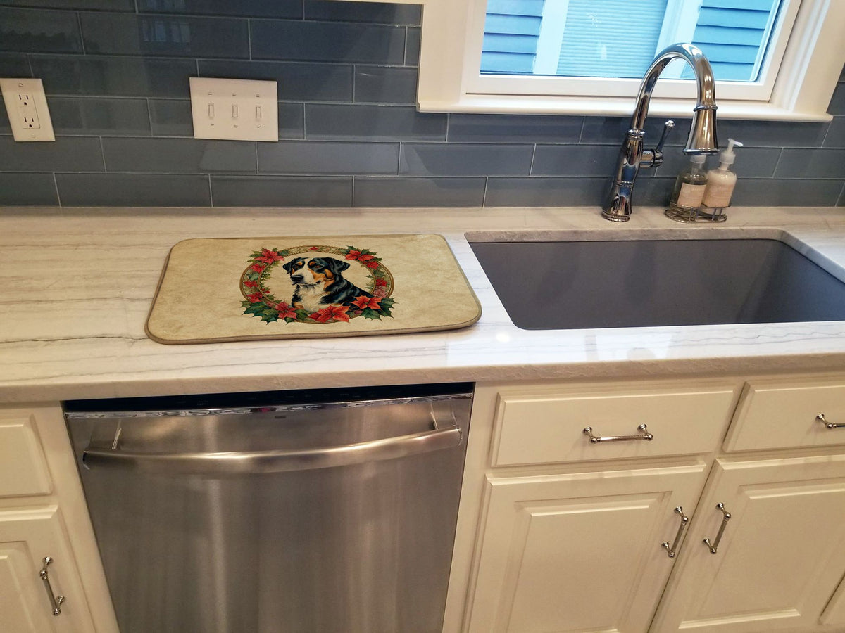 Greater Swiss Mountain Dog Christmas Dish Mat