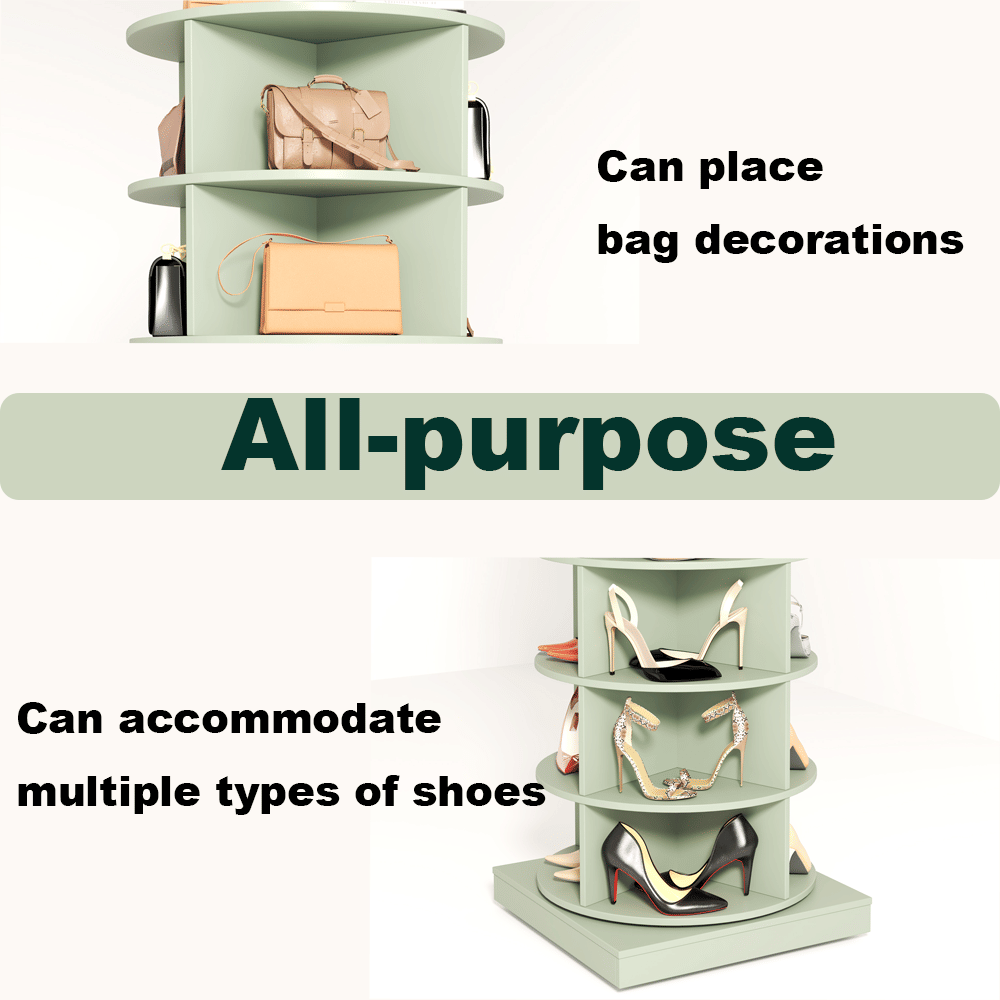 360° Rotating Shoe Cabinet – Fits 24 Pairs, Compact & Stylish