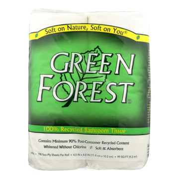 Green Forest Premium Bathroom Tissue – Unscented 2 Ply, Case of 24