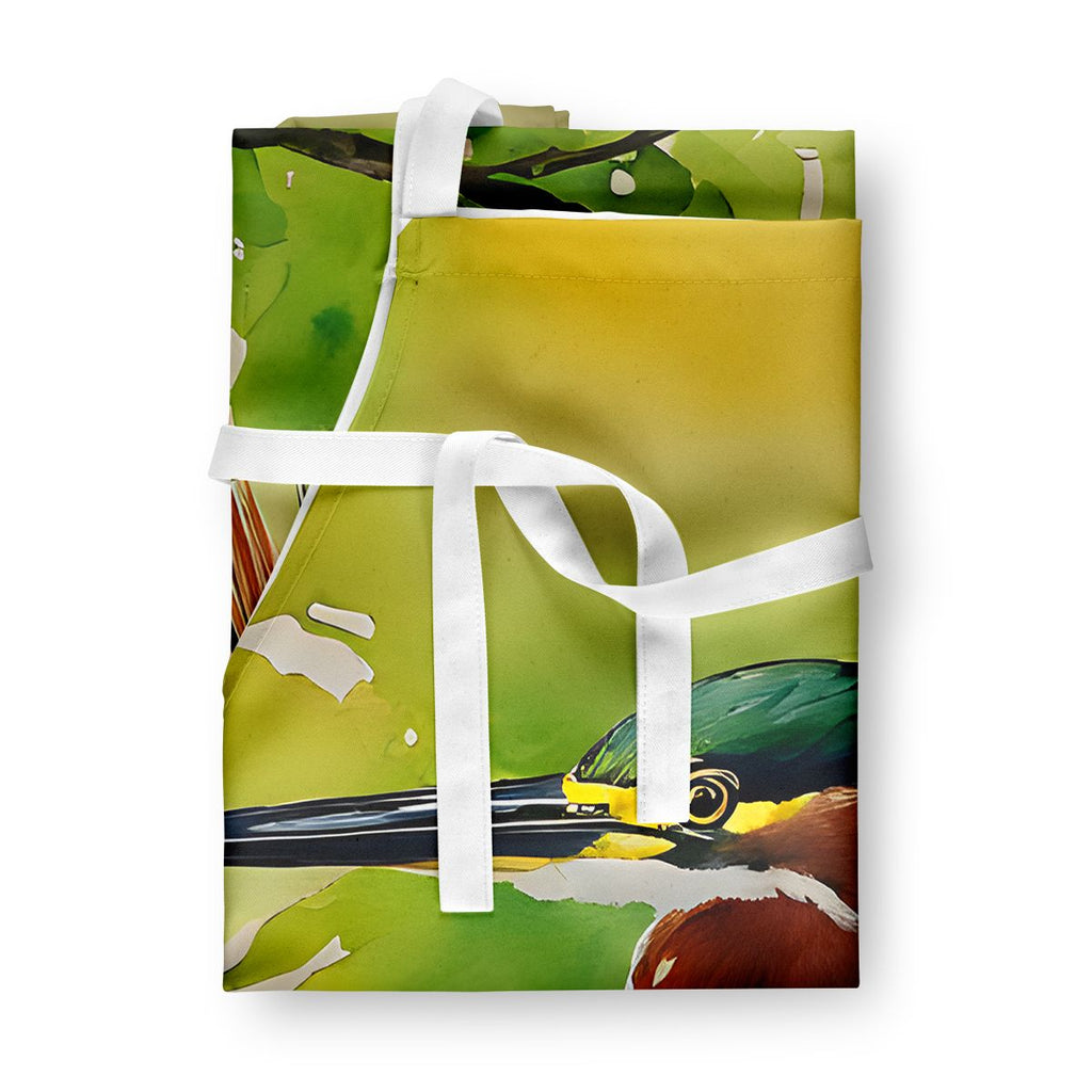 Green Heron Artwork Bib Apron