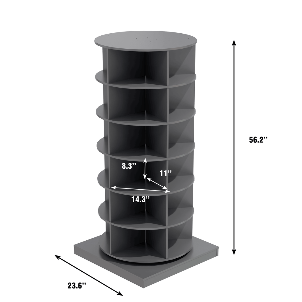 360-Degree Rotating Shoe Cabinet with 6 Layers