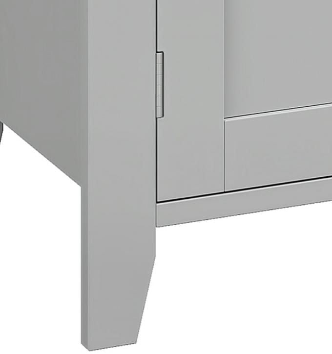 Gray Under-Sink Bathroom Cabinet with Adjustable Shelf