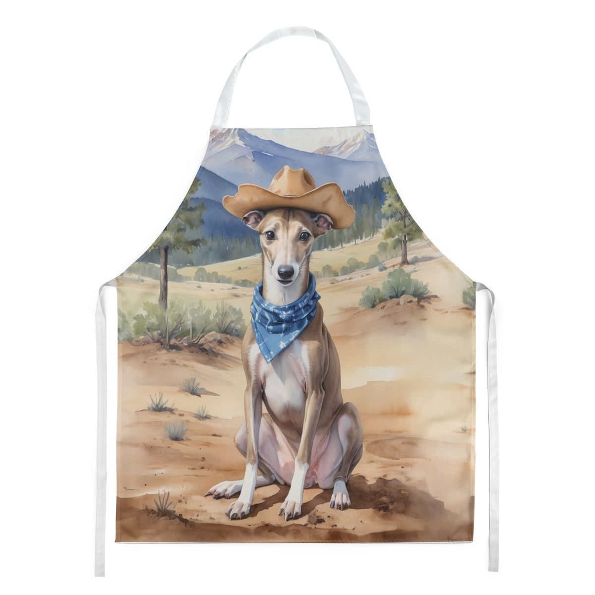 Greyhound Cowboy Welcome Bib Apron
