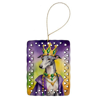Greyhound King of Mardi Gras Keepsake Ornament