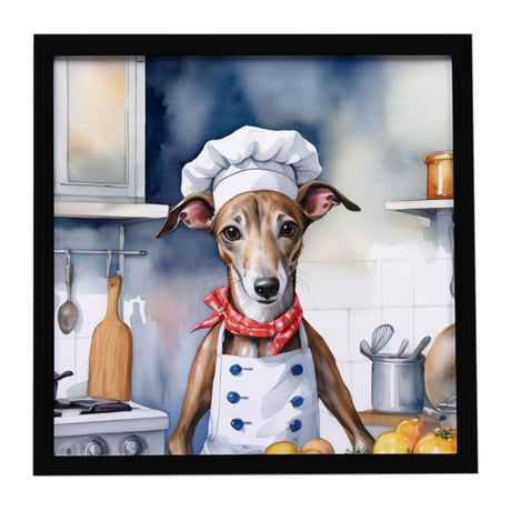 Greyhound The Chef Framed Metal Print – Wall Art