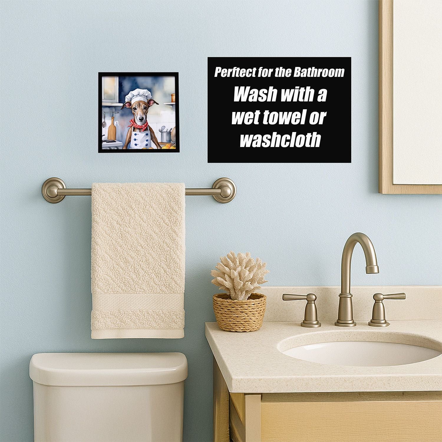 Greyhound The Chef Framed Metal Print – Wall Art