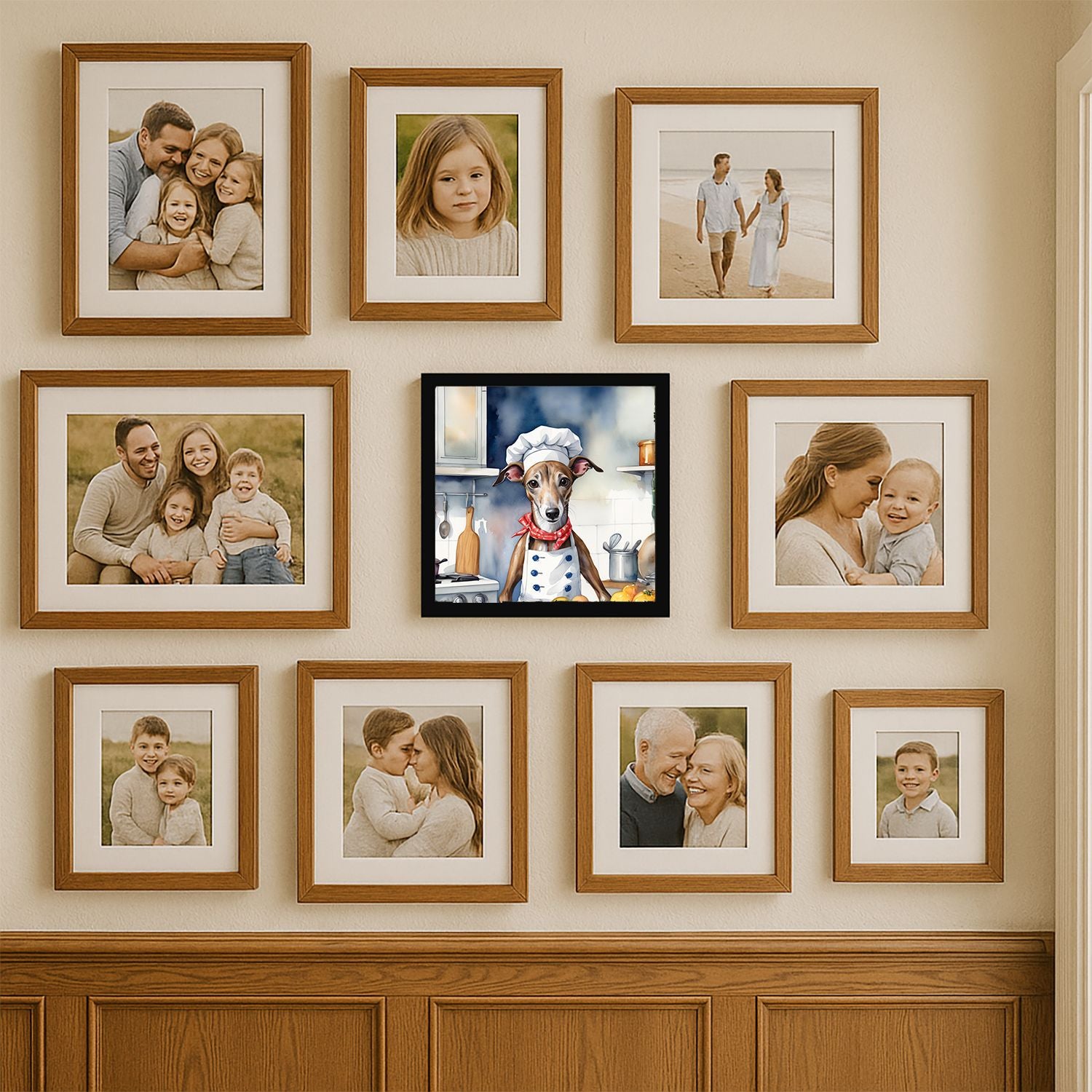 Greyhound The Chef Framed Metal Print – Wall Art