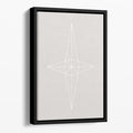 Grid Star Grey Floating Framed Wall Art