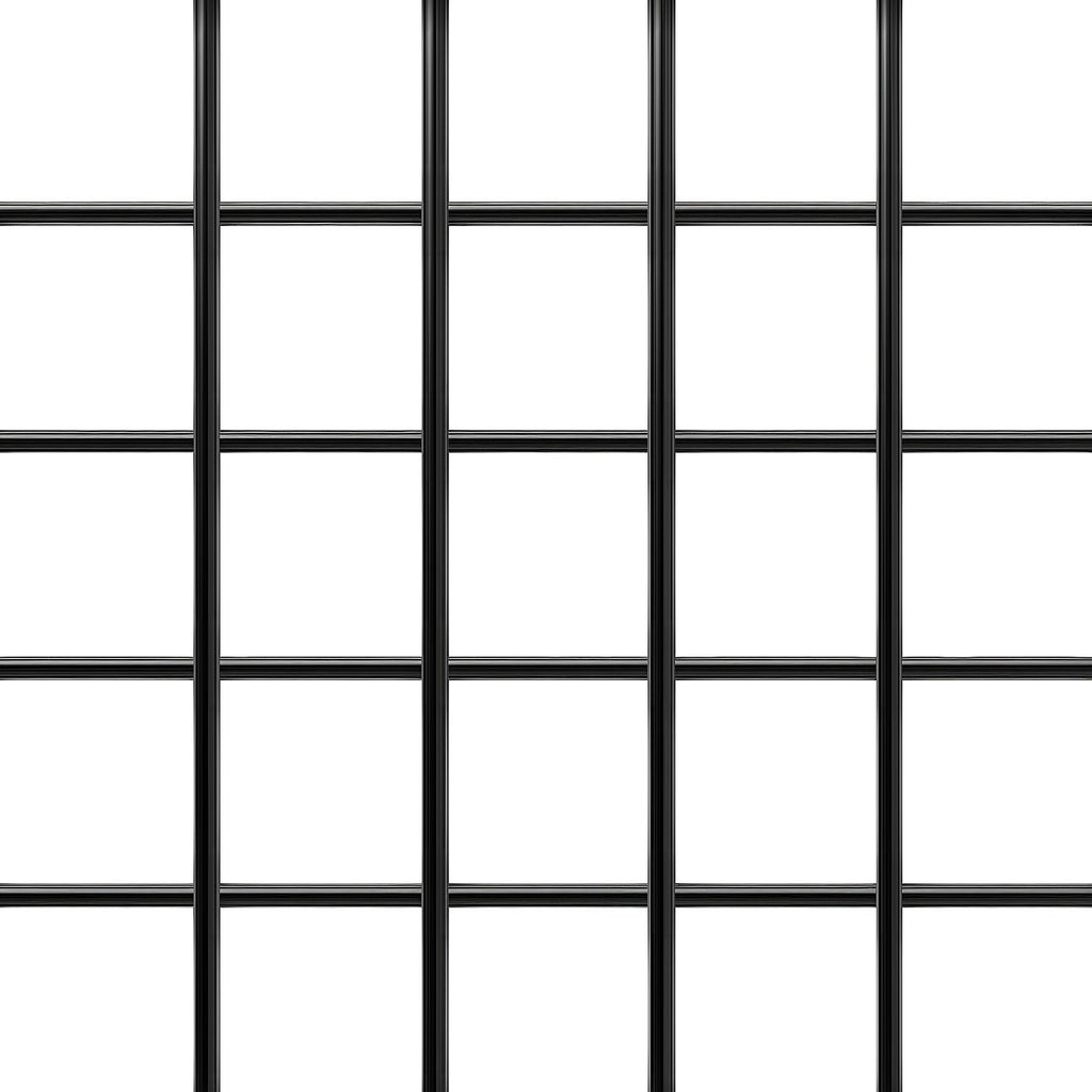 Grid Wall Panel, Wire Grid Panels Display Rack, Movable Art Display Shelf with Wheels a