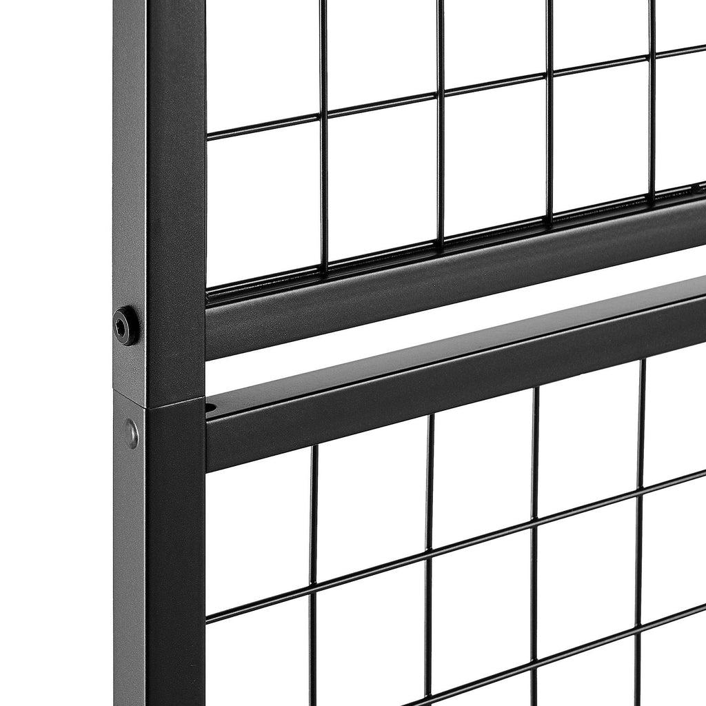 Grid Wall Panel, Wire Grid Panels Display Rack, Movable Art Display Shelf with Wheels a