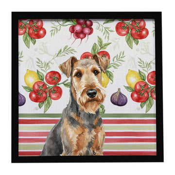 Airedale Terrier Vegetable Framed Wall Art