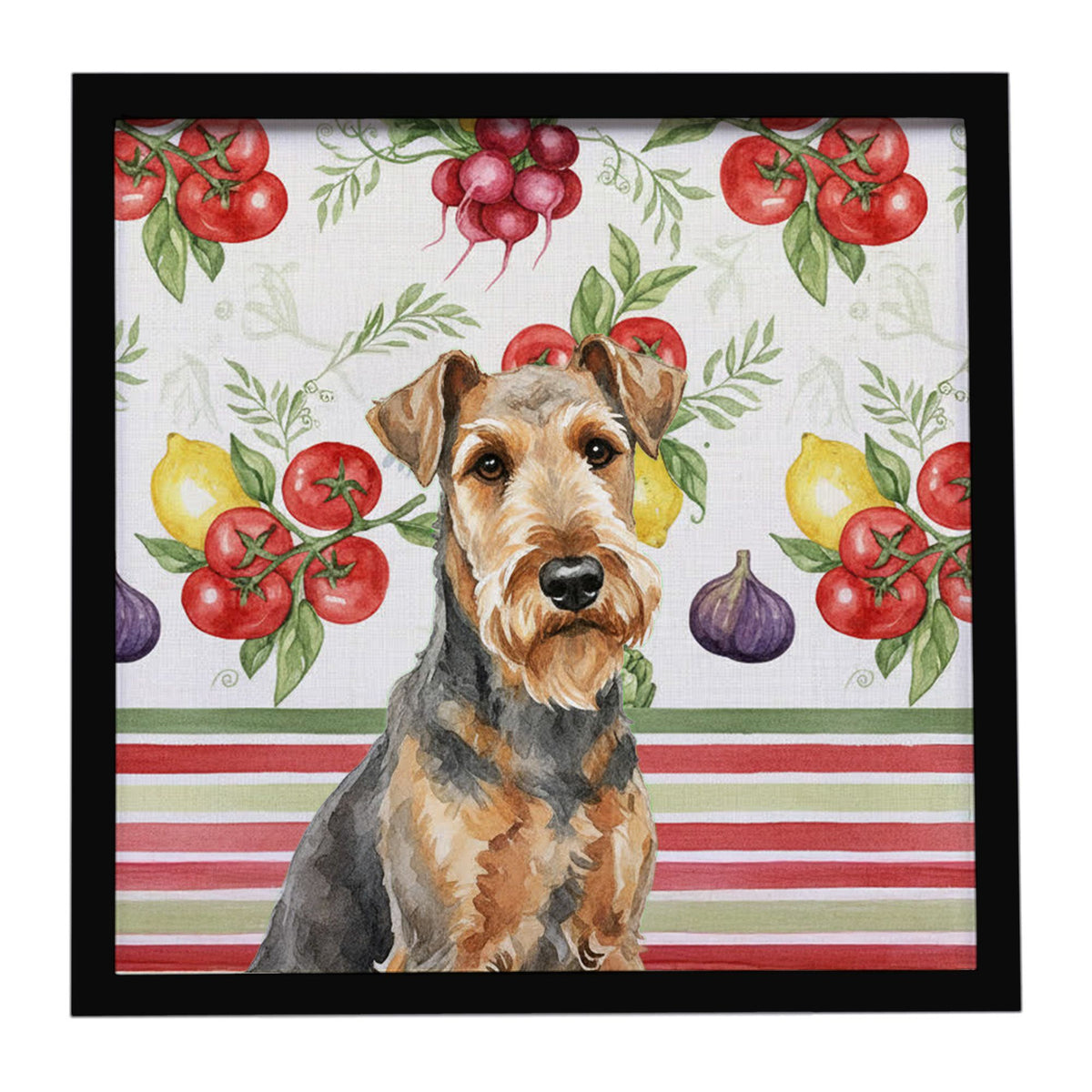 Airedale Terrier Vegetable Framed Wall Art