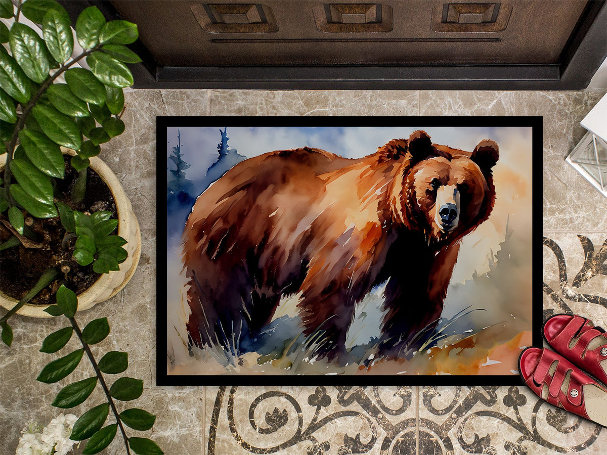 Grizzly Bear Wilderness Artwork Doormat