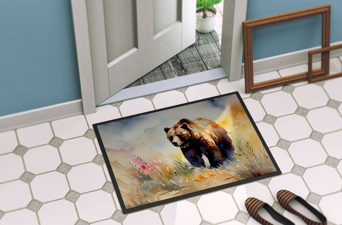 Grizzly Bear Artwork Indoor-Outdoor Doormat