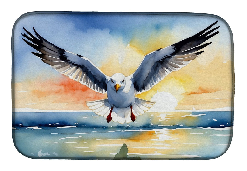 Gull Flying Low Dish Drying Mat – Absorbent & Non-Slip