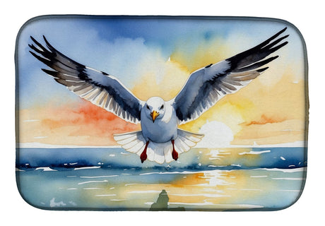 Gull Flying Low Dish Drying Mat – Absorbent & Non-Slip