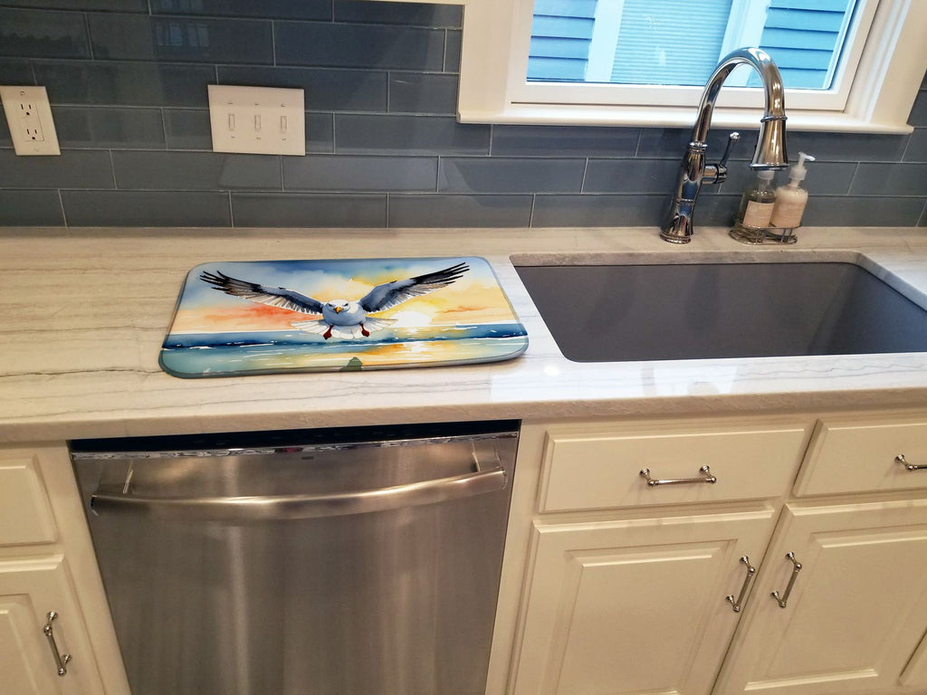 Gull Flying Low Dish Drying Mat – Absorbent & Non-Slip