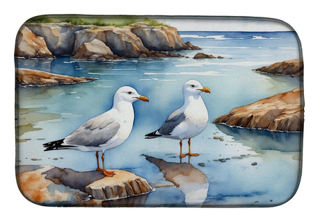Gulls Scavenging Dish Drying Mat – Absorbent & Stable Kitchen Counter Pad