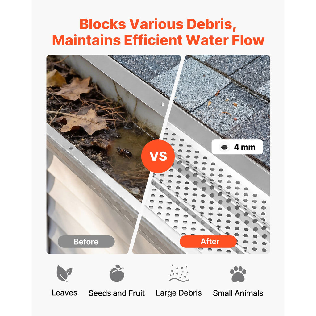 Perforated Gutter Guard for K-Style Gutters