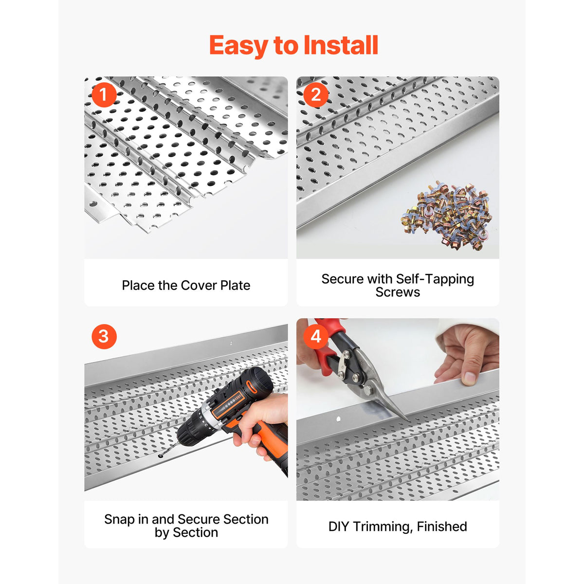 Perforated Gutter Guard for K-Style Gutters