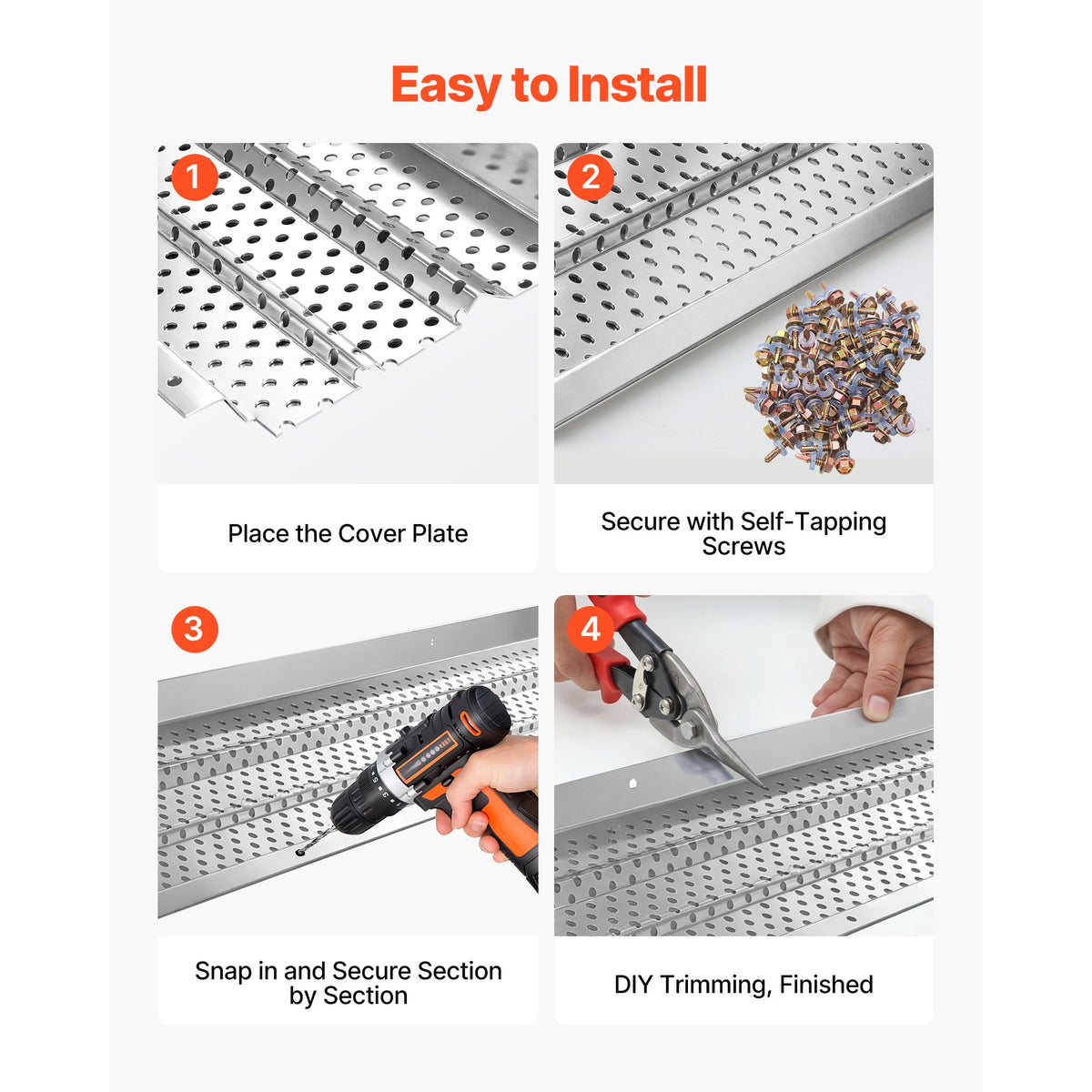 6- Aluminum Gutter Guard practical - Leaf & Debris Protection with Fast Drainage