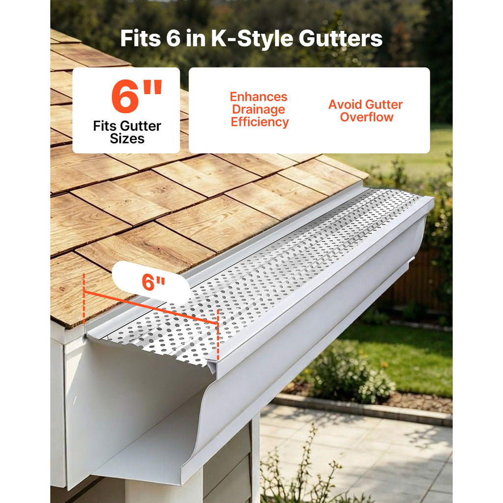 6- Aluminum Gutter Guard practical - Leaf & Debris Protection with Fast Drainage