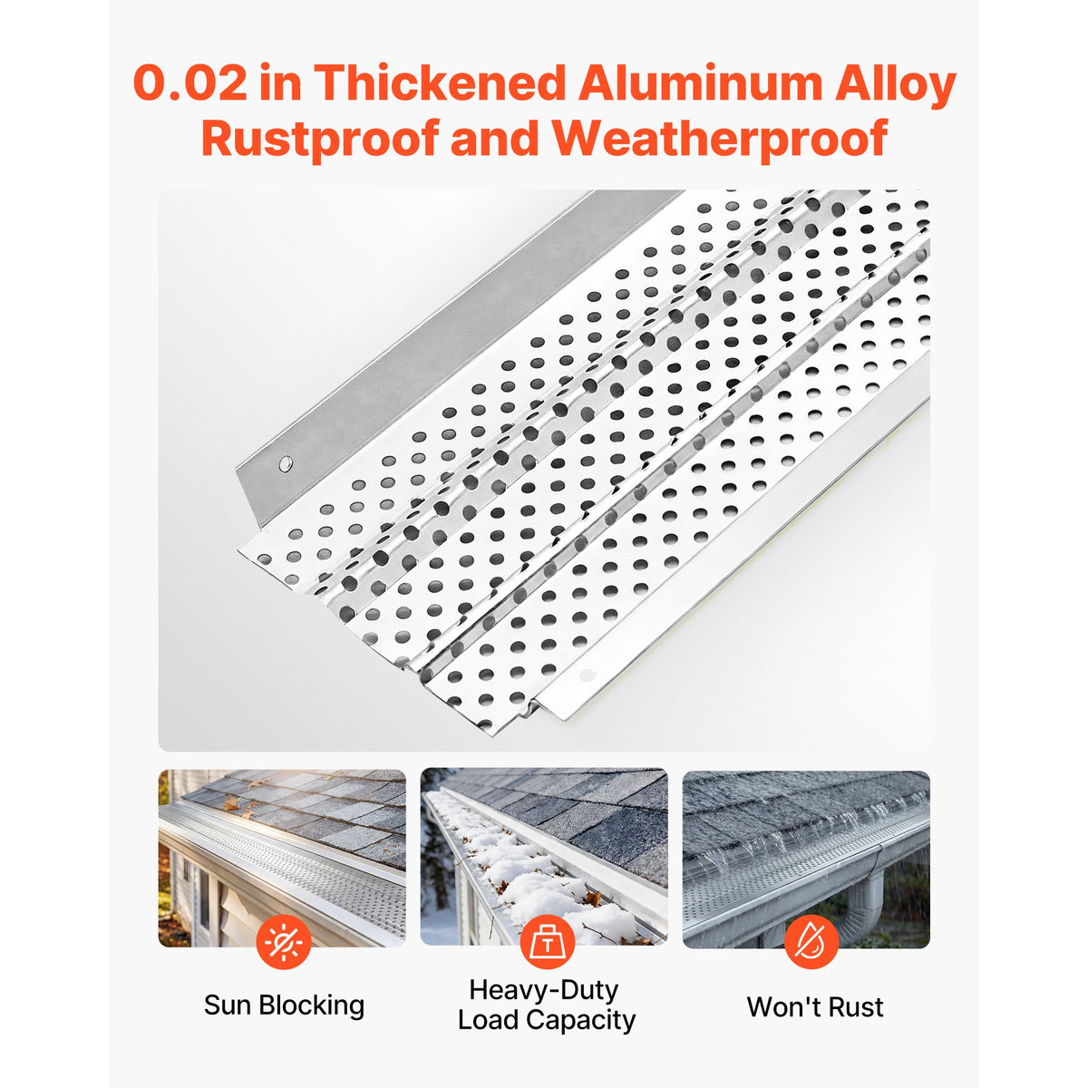 6- Aluminum Gutter Guard practical - Leaf & Debris Protection with Fast Drainage