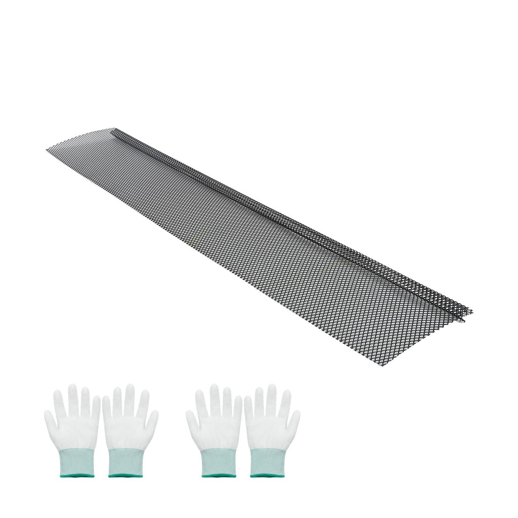 practical Gutter Guard for 6- Gutters - Powder-Coated Steel Mesh Leaf Screen