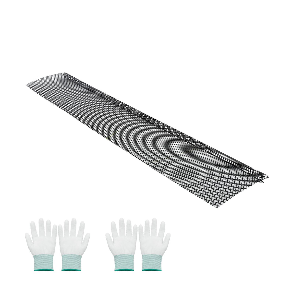 practical Gutter Guard for 6- Gutters - Powder-Coated Steel Mesh Leaf Screen