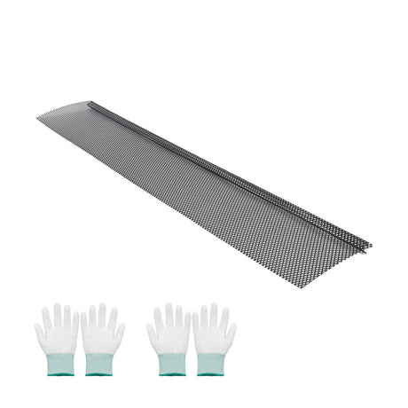 practical Gutter Guard for 6- Gutters - Powder-Coated Steel Mesh Leaf Screen