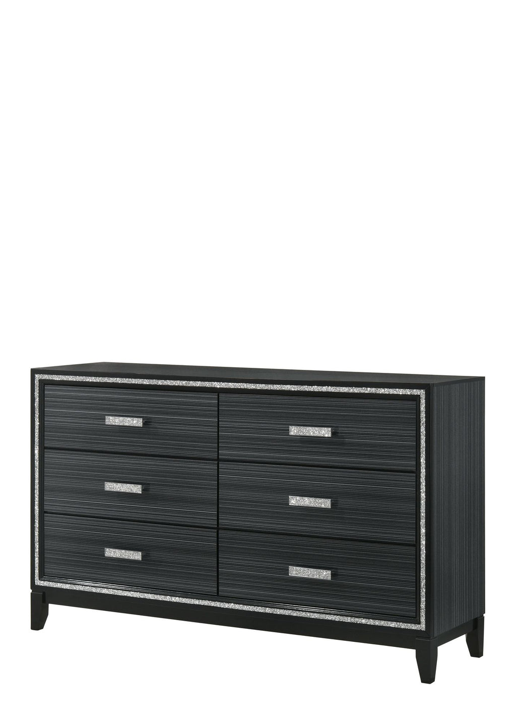 Haiden Weathered Black Six-Drawer Dresser