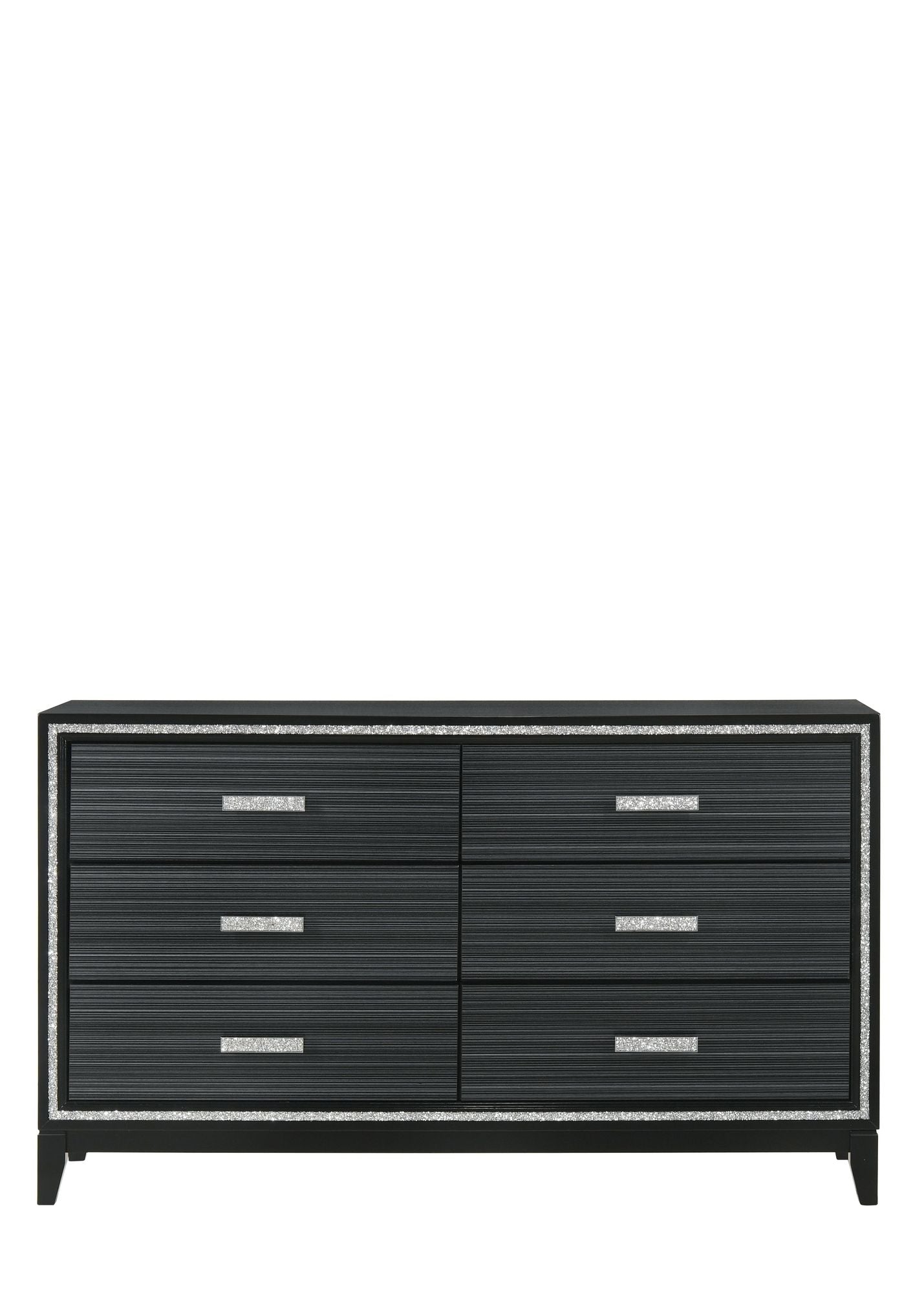 Haiden Weathered Black Six-Drawer Dresser