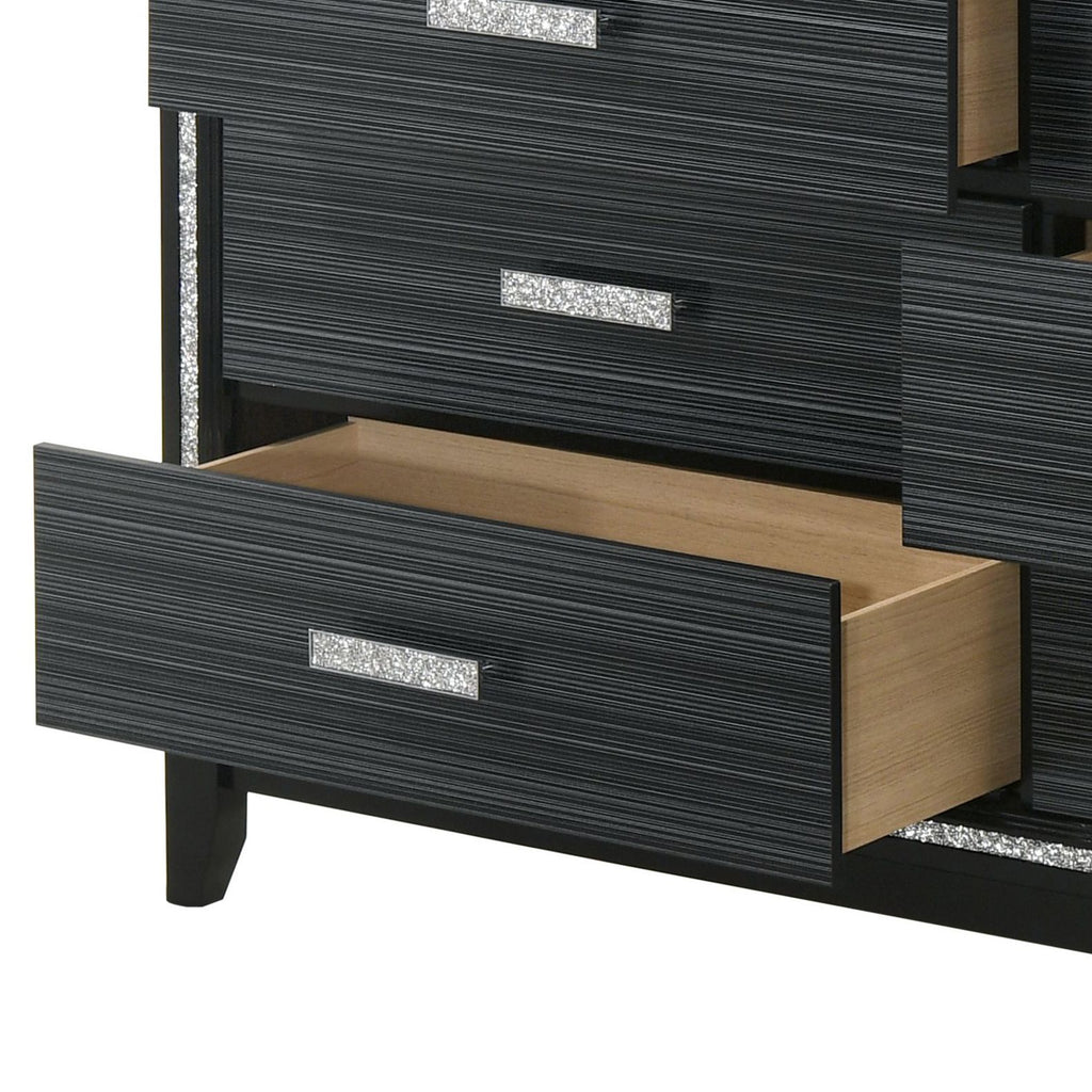 Haiden Weathered Black Six-Drawer Dresser