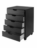 Halifax Cabinet for Closet / Office; 5 Drawers; Black