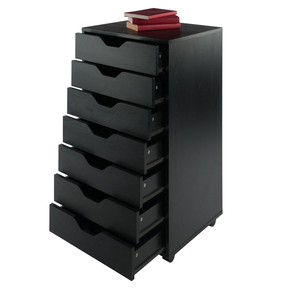 Halifax Cabinet for Closet / Office; 7 Drawers; Black