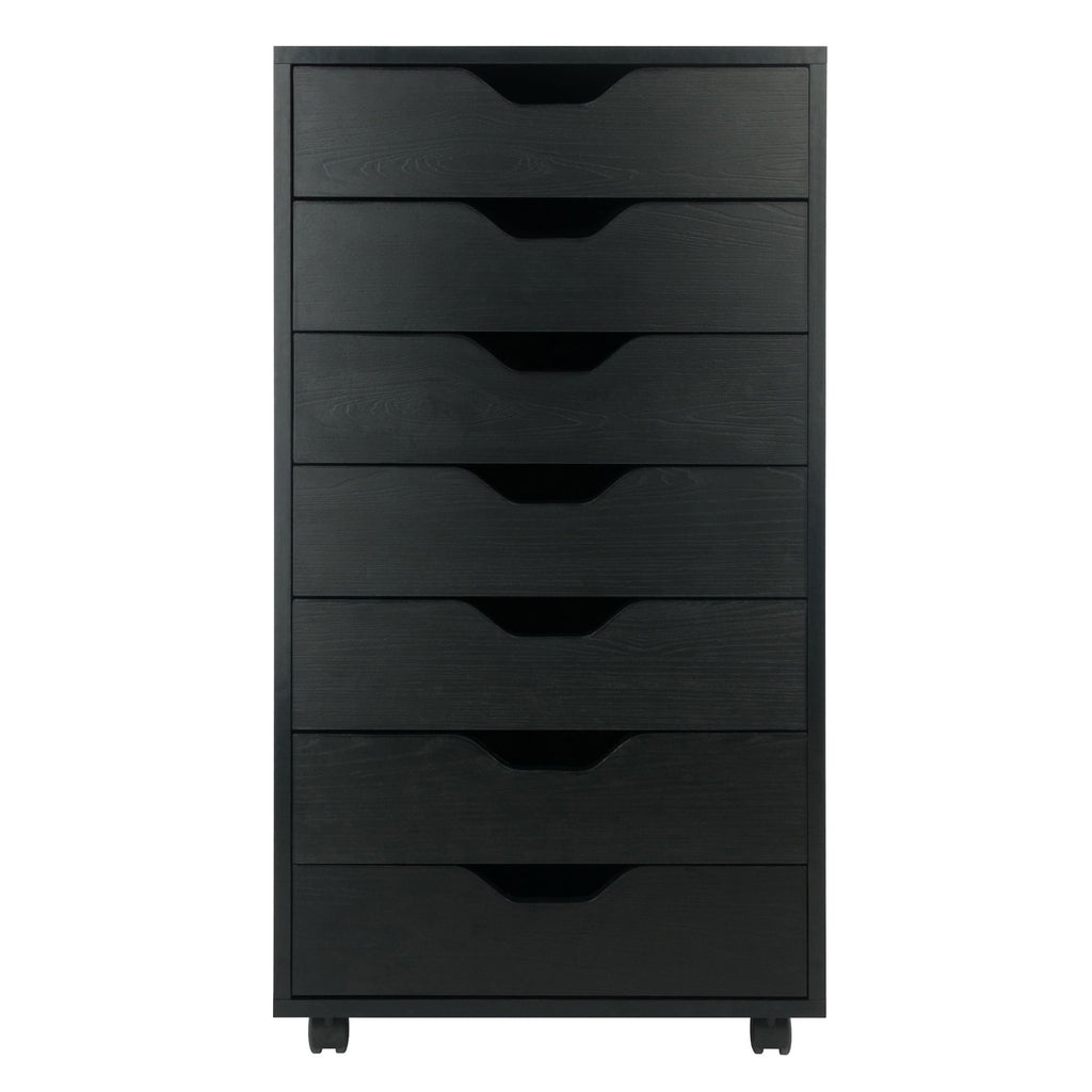 Halifax Cabinet for Closet / Office; 7 Drawers; Black