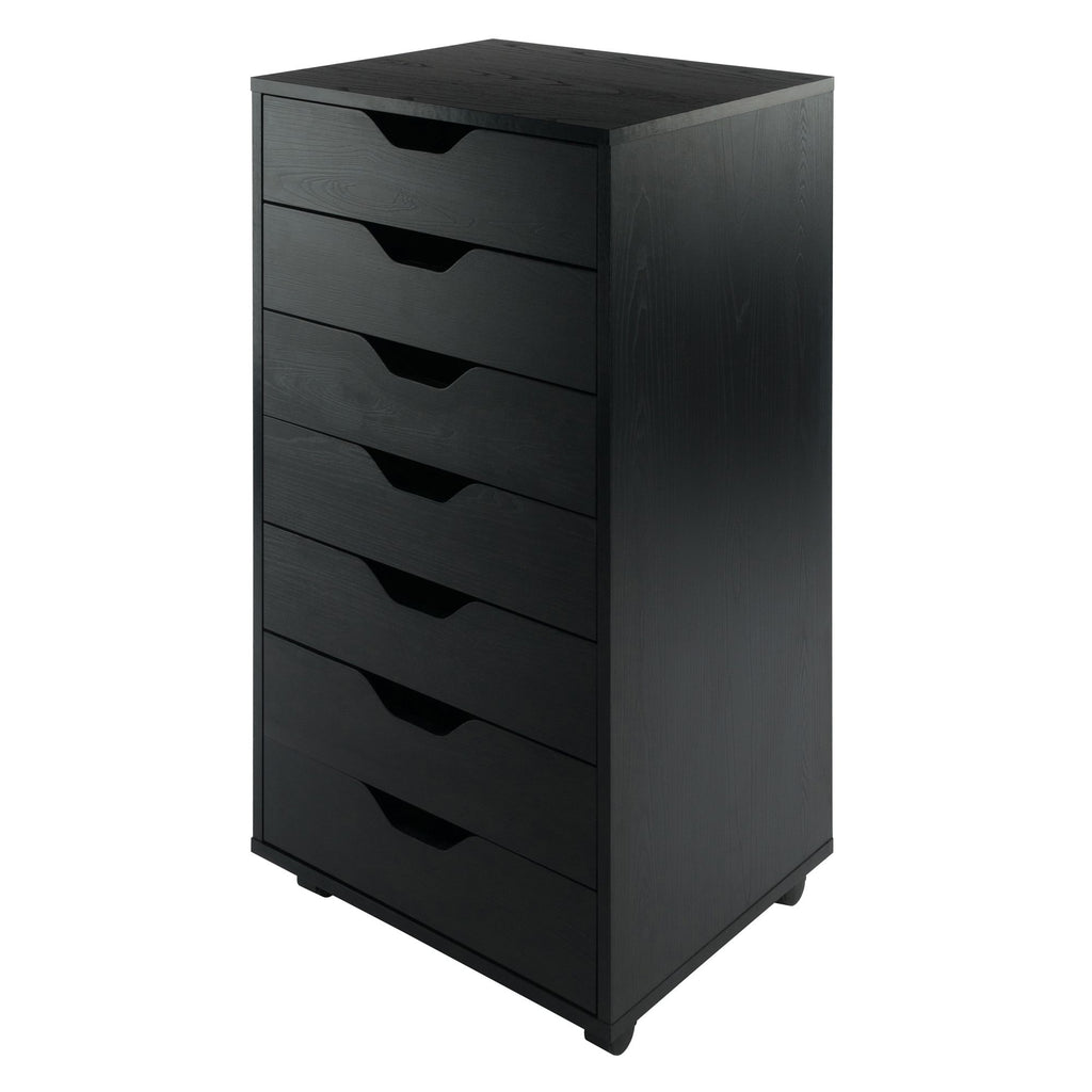 Halifax Cabinet for Closet / Office; 7 Drawers; Black
