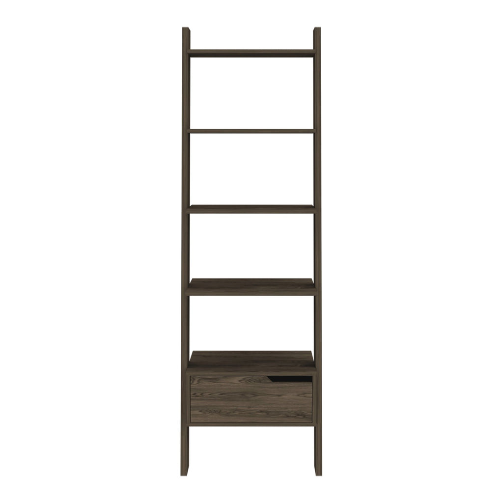 Hamburg Ladder Bookcase: Five Open Shelves & Handy Drawer