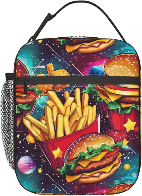 Playful Hamburger Insulated Lunch Bag