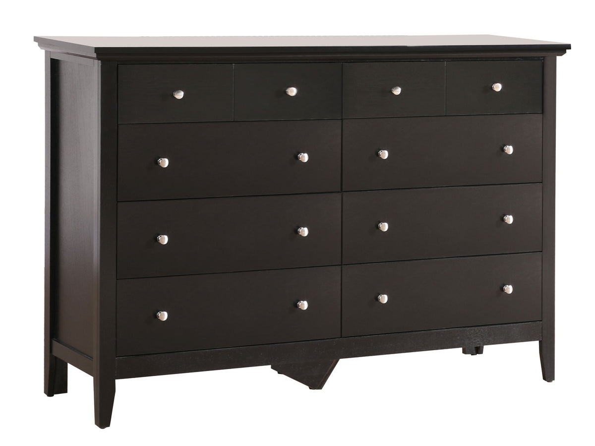 Hammond Black Dresser with Nickel-Tone Hardware