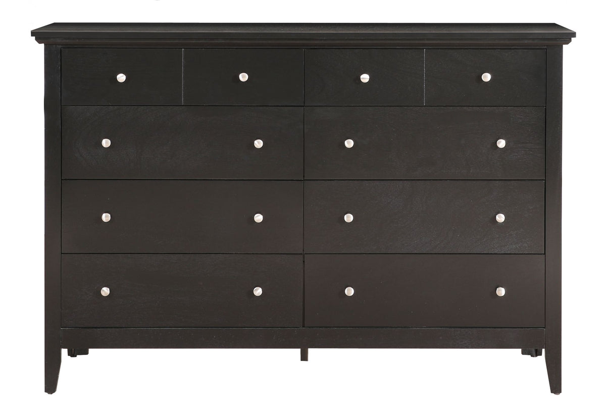 Hammond Black Dresser with Nickel-Tone Hardware