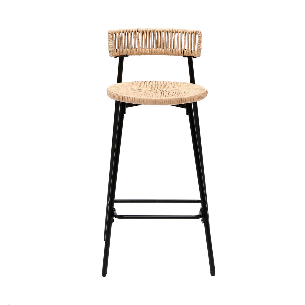 Hand-Woven Bar Stools for Relaxed Counter Seating