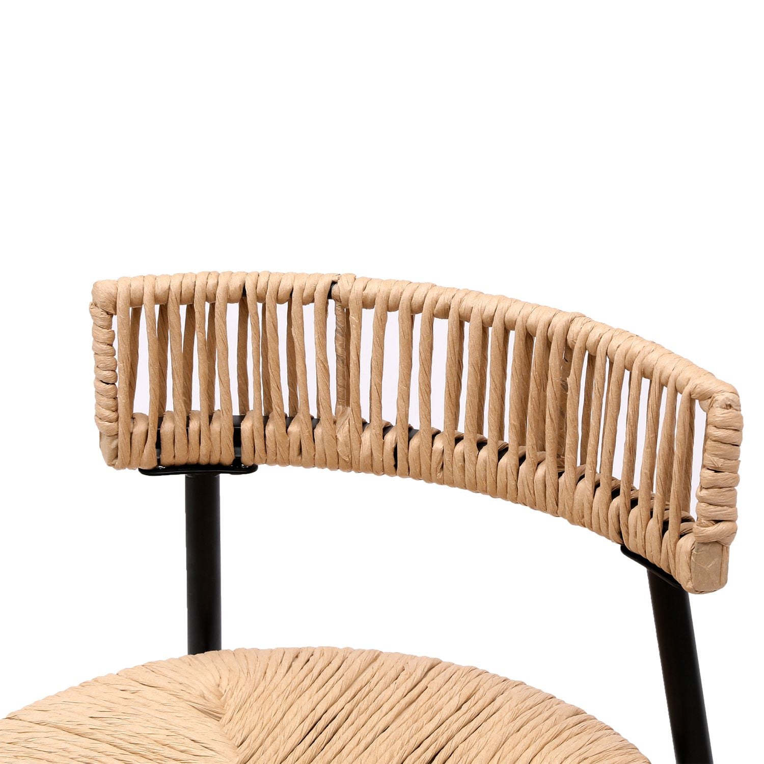 Hand-Woven Bar Stools for Relaxed Counter Seating