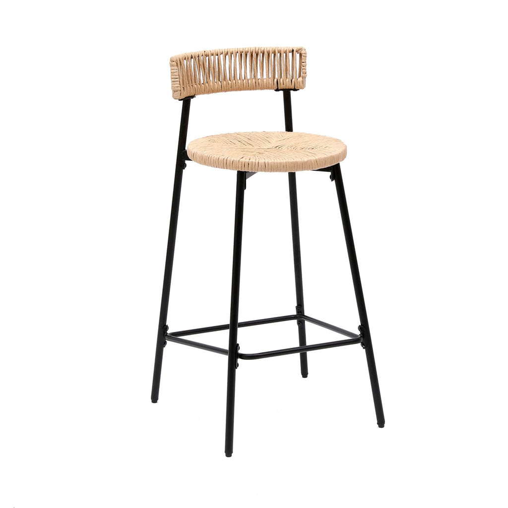 Hand-Woven Bar Stools for Relaxed Counter Seating