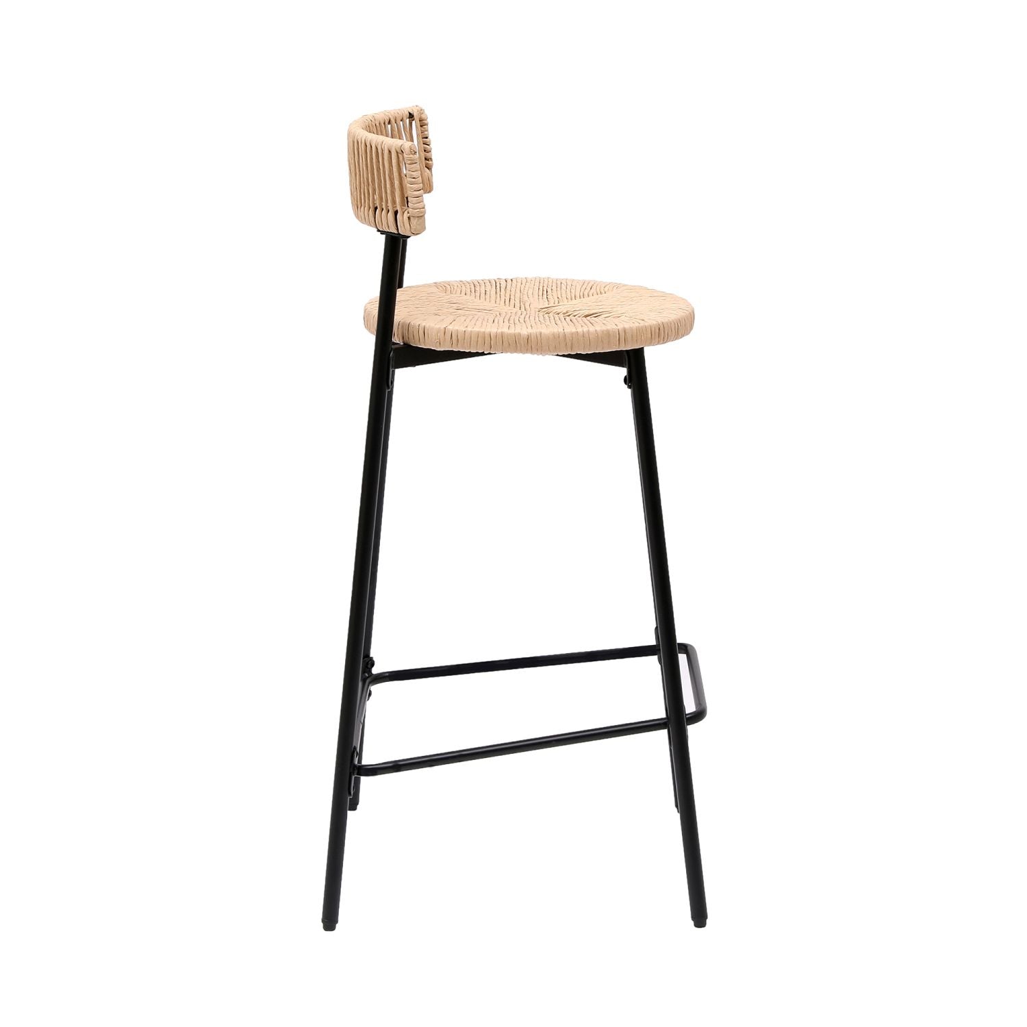 Hand-Woven Bar Stools for Relaxed Counter Seating
