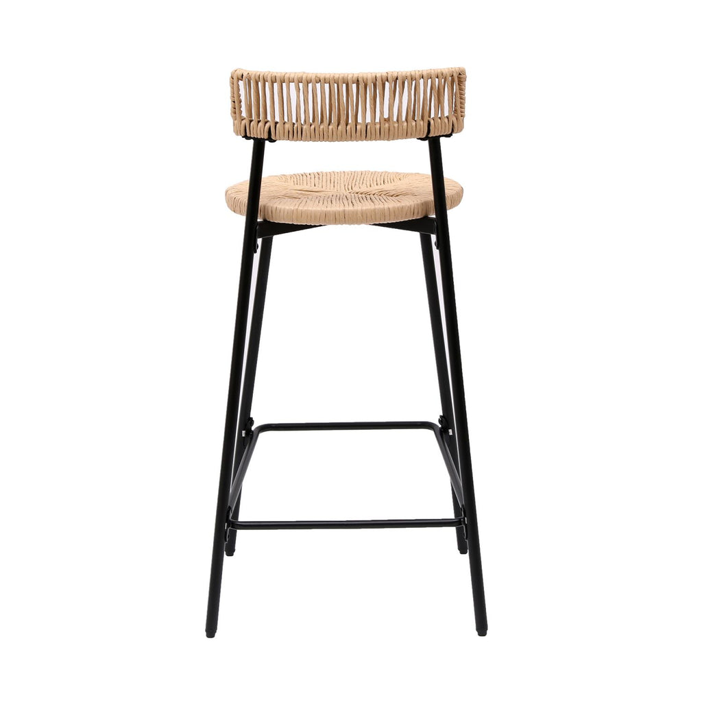 Hand-Woven Bar Stools for Relaxed Counter Seating