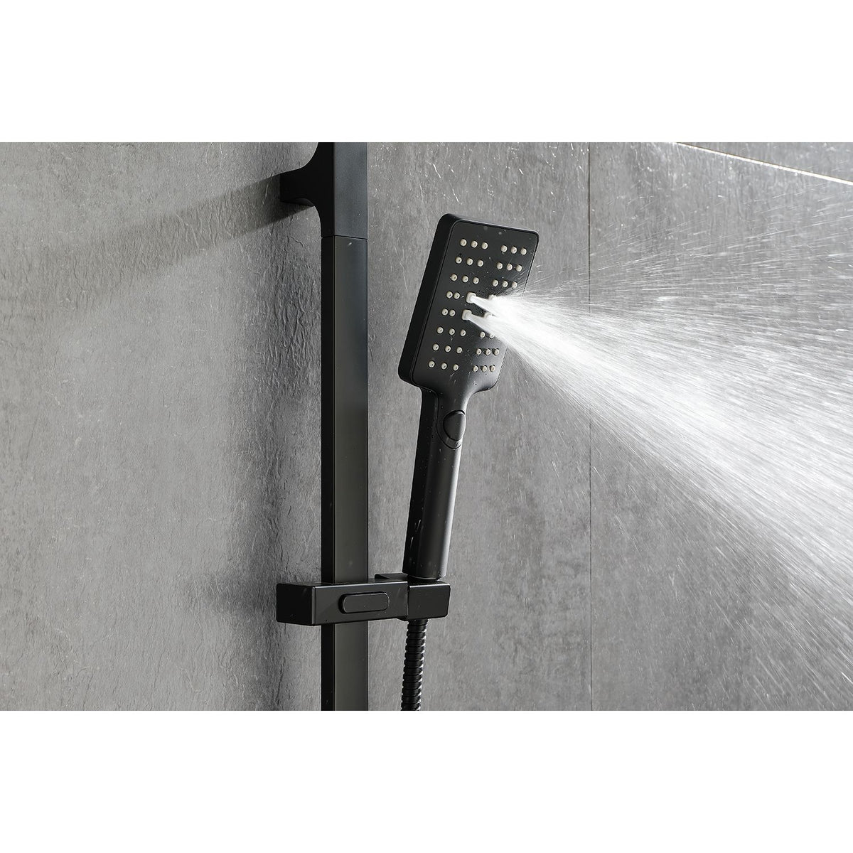 Handheld Shower with Adjustable Slide Bar and Easy-Clean Outlets