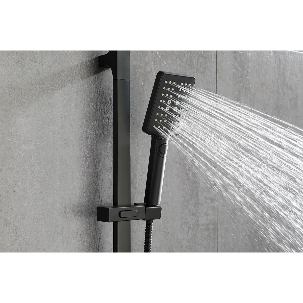 Handheld Shower with Adjustable Slide Bar and Easy-Clean Outlets
