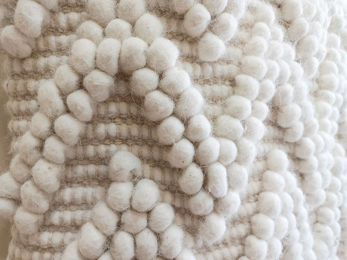 Handwoven Boho Pillow Cover with Zig-Zag Pattern